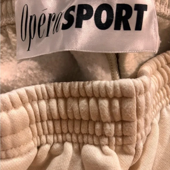 Opera Sport Unisex Sweatpants Ivory Comfy Relaxed Effortless Cozy sz 2/M - Picture 5 of 7